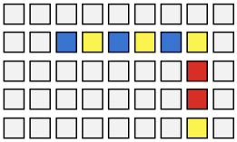 [B][Y][B][Y][B][Y] with the final [Y] starting [Y][R][R][Y] down